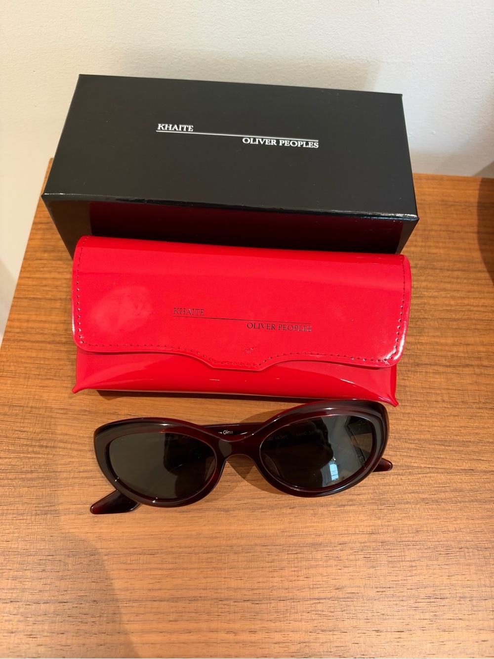 KHAITE x Oliver Peoples Women's 1969C burgundy